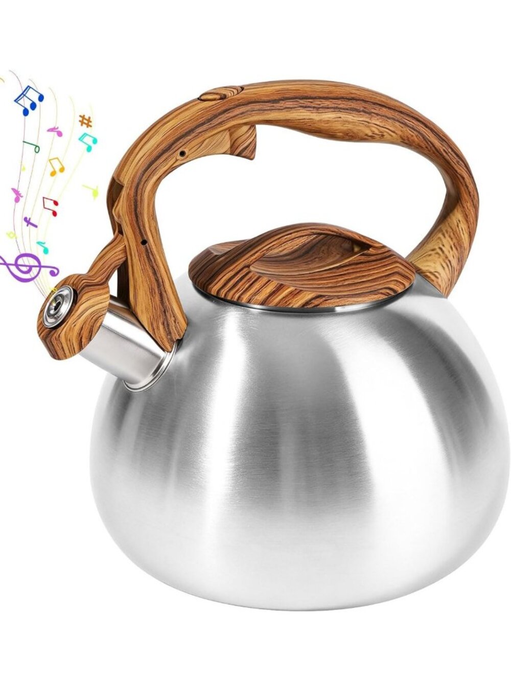 Whistling Tea Kettle for Stove Top, 3.1QT Stainless Steel, Durable & Stylish